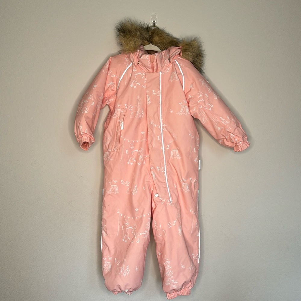 Reina Windproof and Waterproof Insulated Snowsuit with Removable faux fur trim